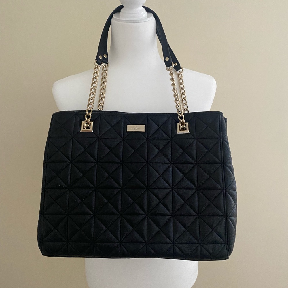 Black quilted Kate spade bag